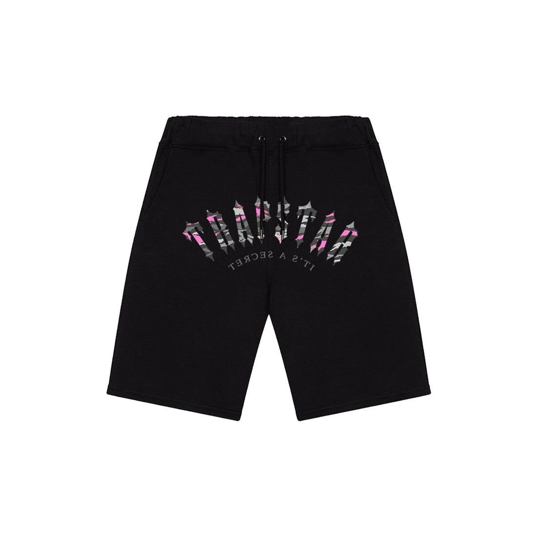 Trapstar Irongate Arch Camo Shorts Black Pink spodenki streetwear