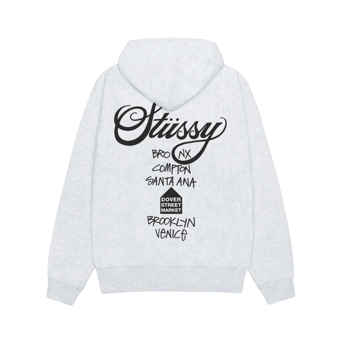 STÜSSY Men's DSM World Tour Hoodie Ash Heather bluza streetwear