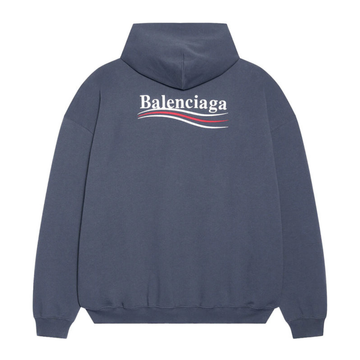 Balenciaga Political Campaign Large Fit Hoodie Dark Grey