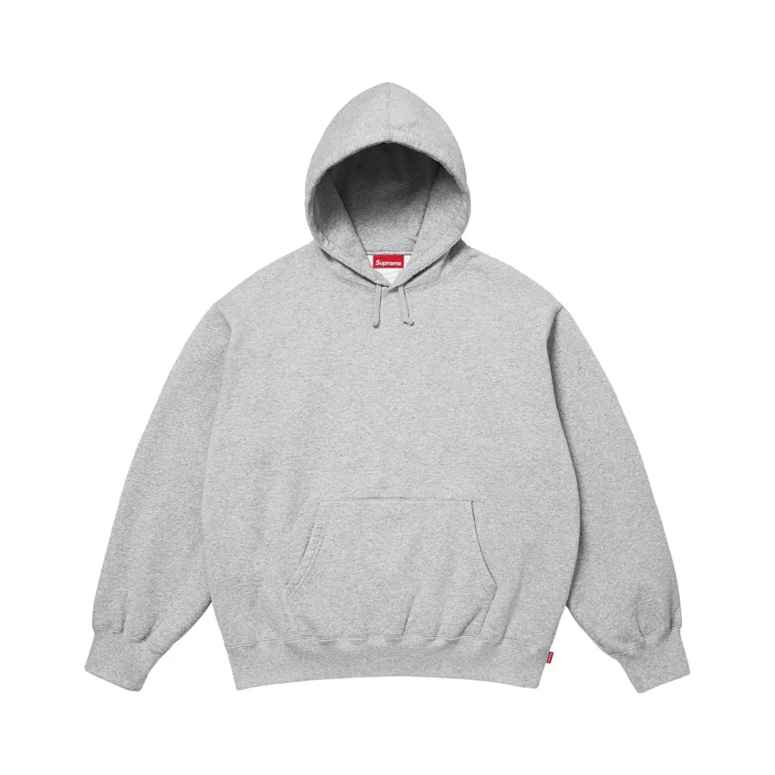 Supreme Satin Applique Hooded Sweatshirt Heather Grey