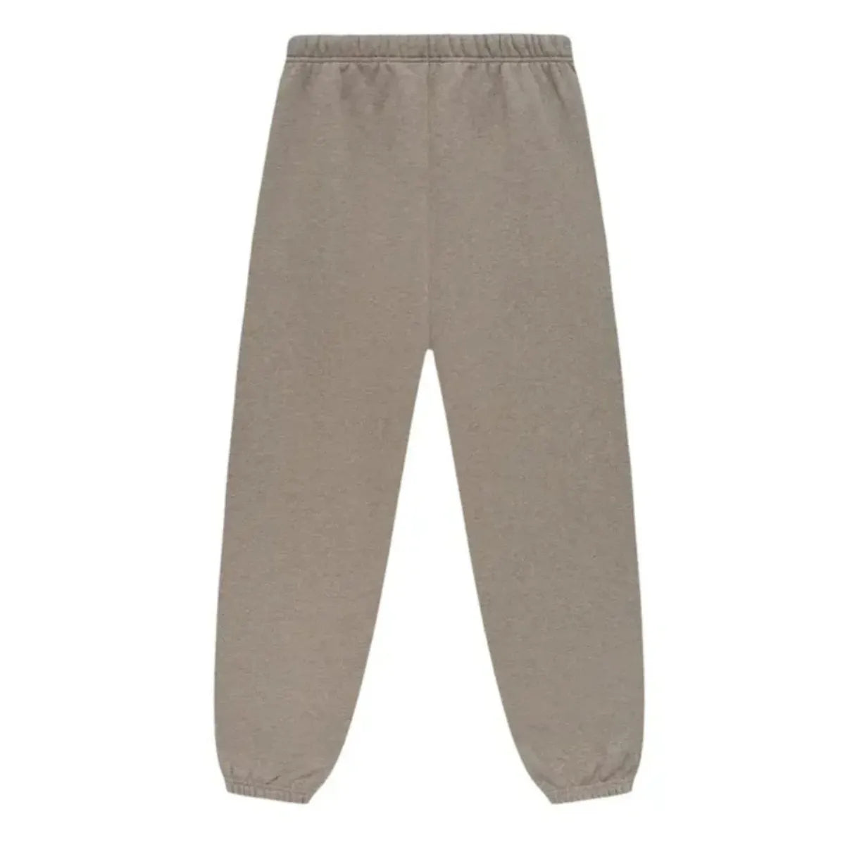Fear of God Essentials Fleece Sweatpants Heather Gray FW24, minimalistyczne, melanżowe szare spodnie dresowe.