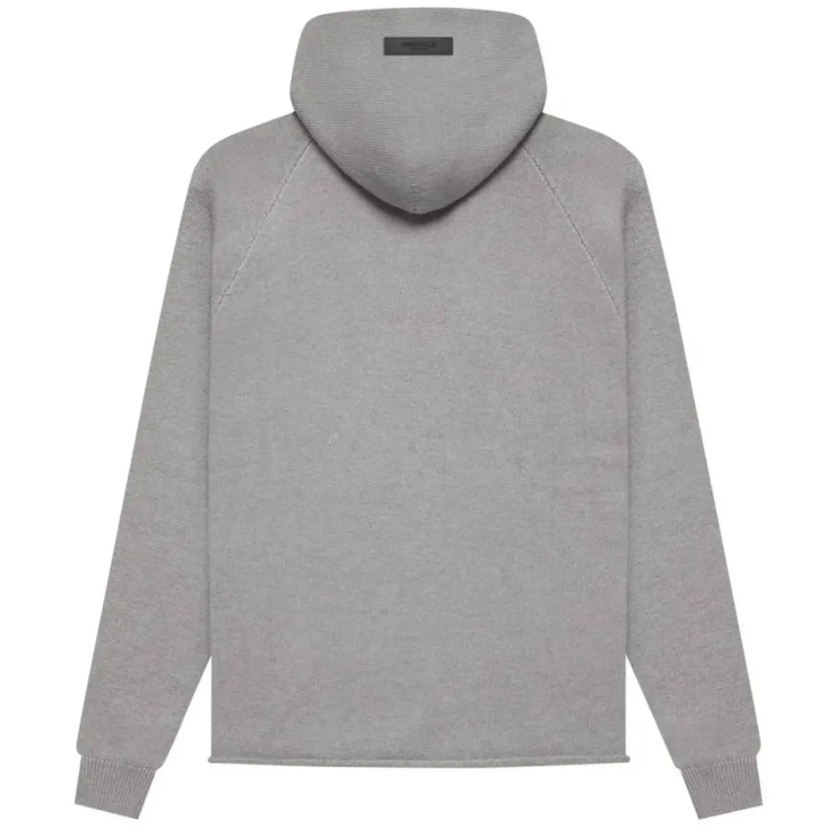 Fear of God Essentials 1977 Dark Oatmeal Hoodie, minimalistyczna bluza premium z kapturem i metką.