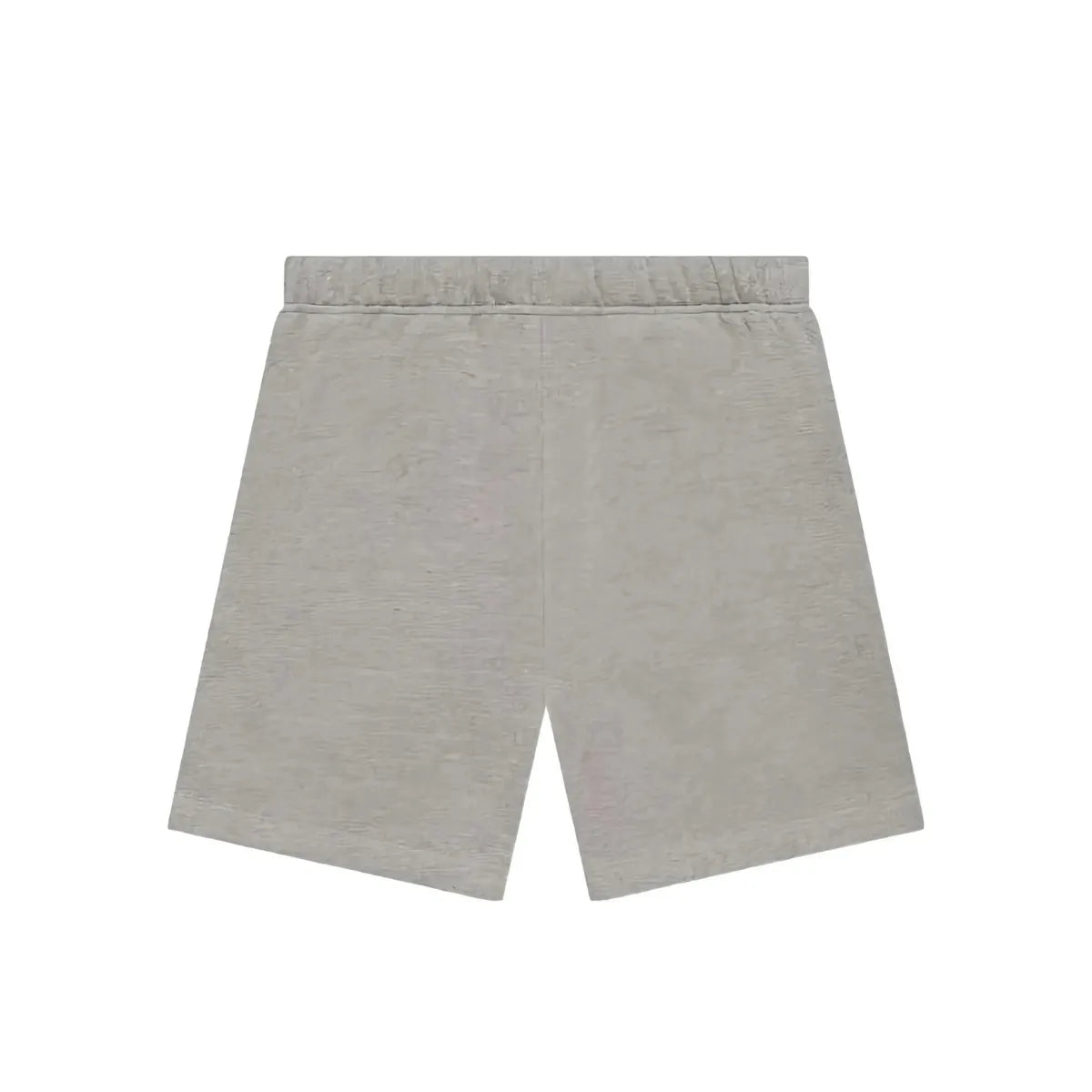 Fear of God Essentials 1977 Dark Oatmeal sweatshort z elastycznym pasem i minimalistycznym designem.