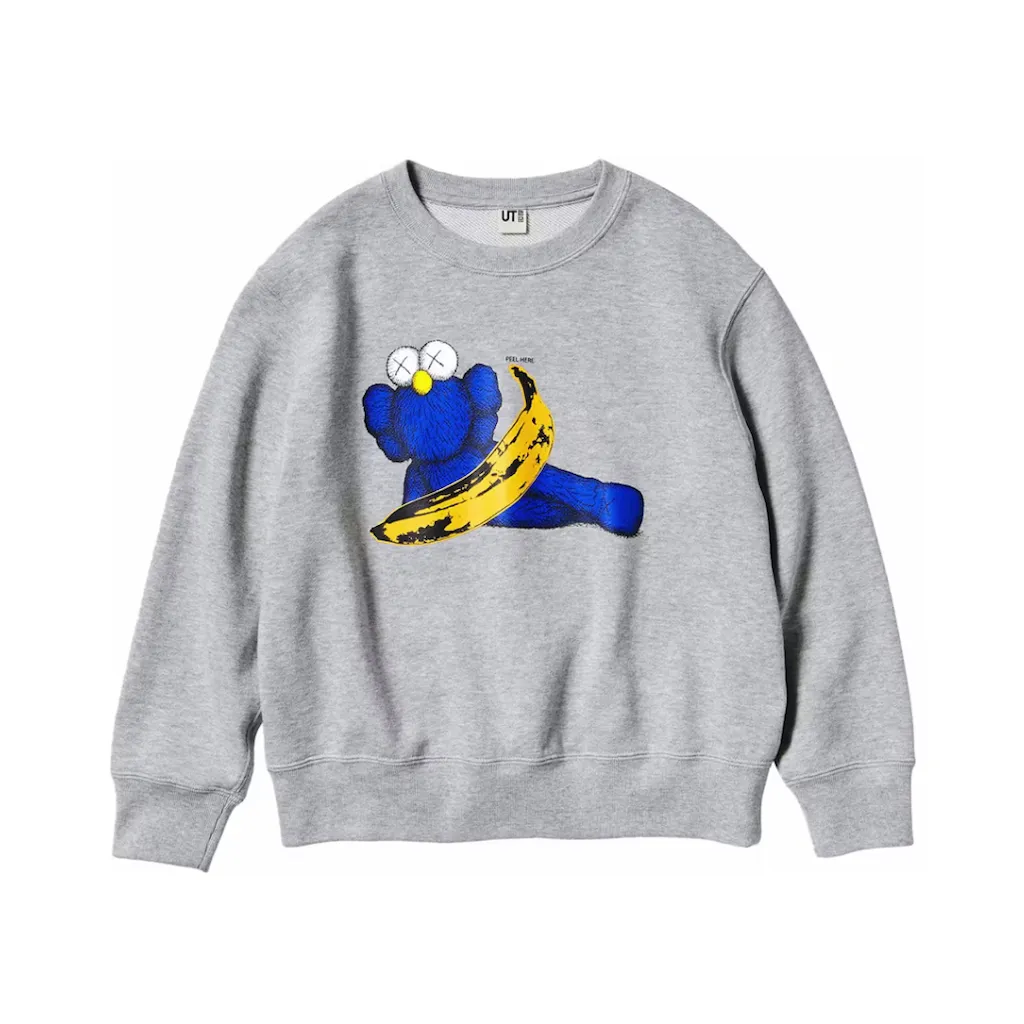 KAWS x Uniqlo Warhol Graphic 472951 Sweatshirt Gray bluza streetwear