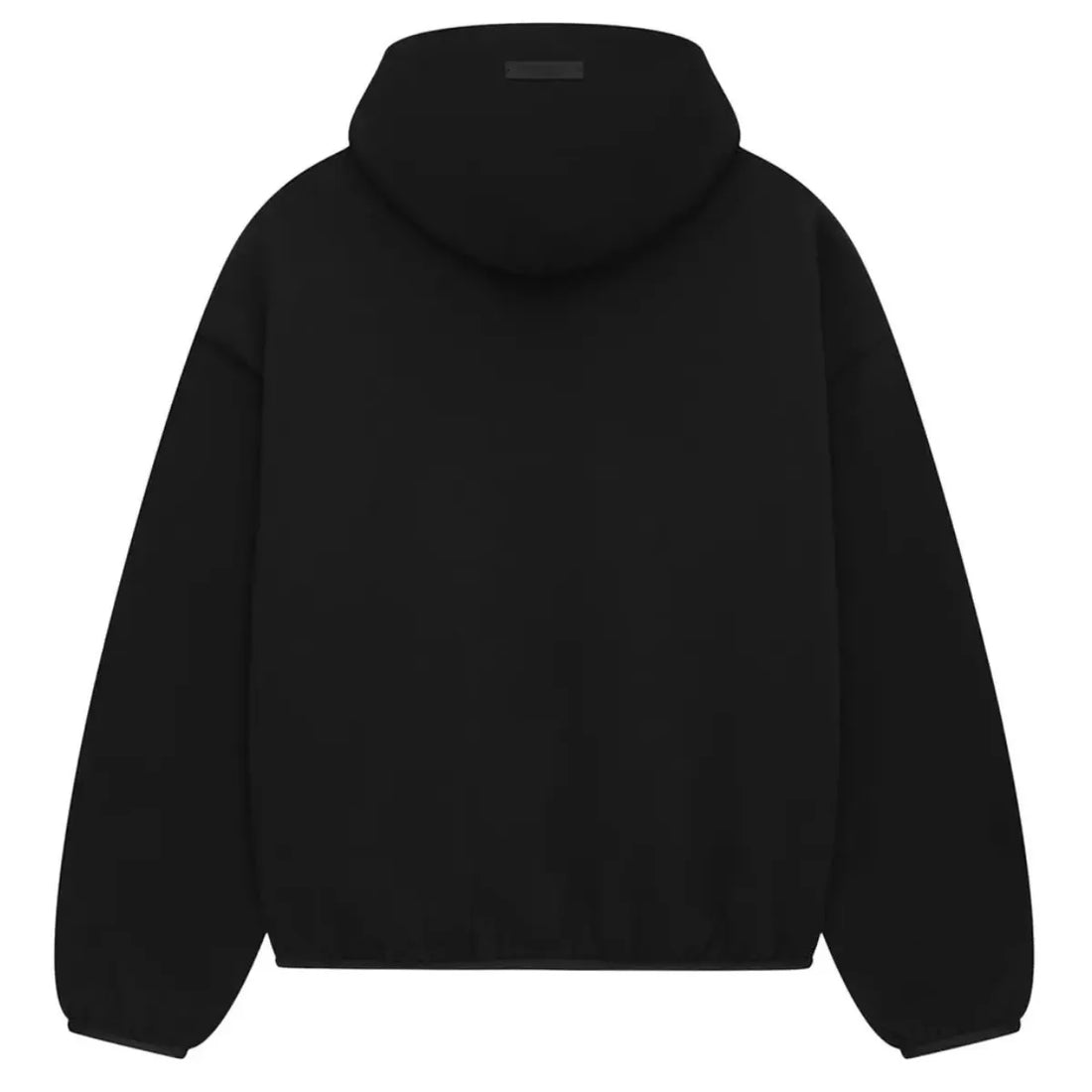 Czarna bluza Fear of God Essentials NBA SS25 z szarym logo NBA i Essentials na przodzie.
