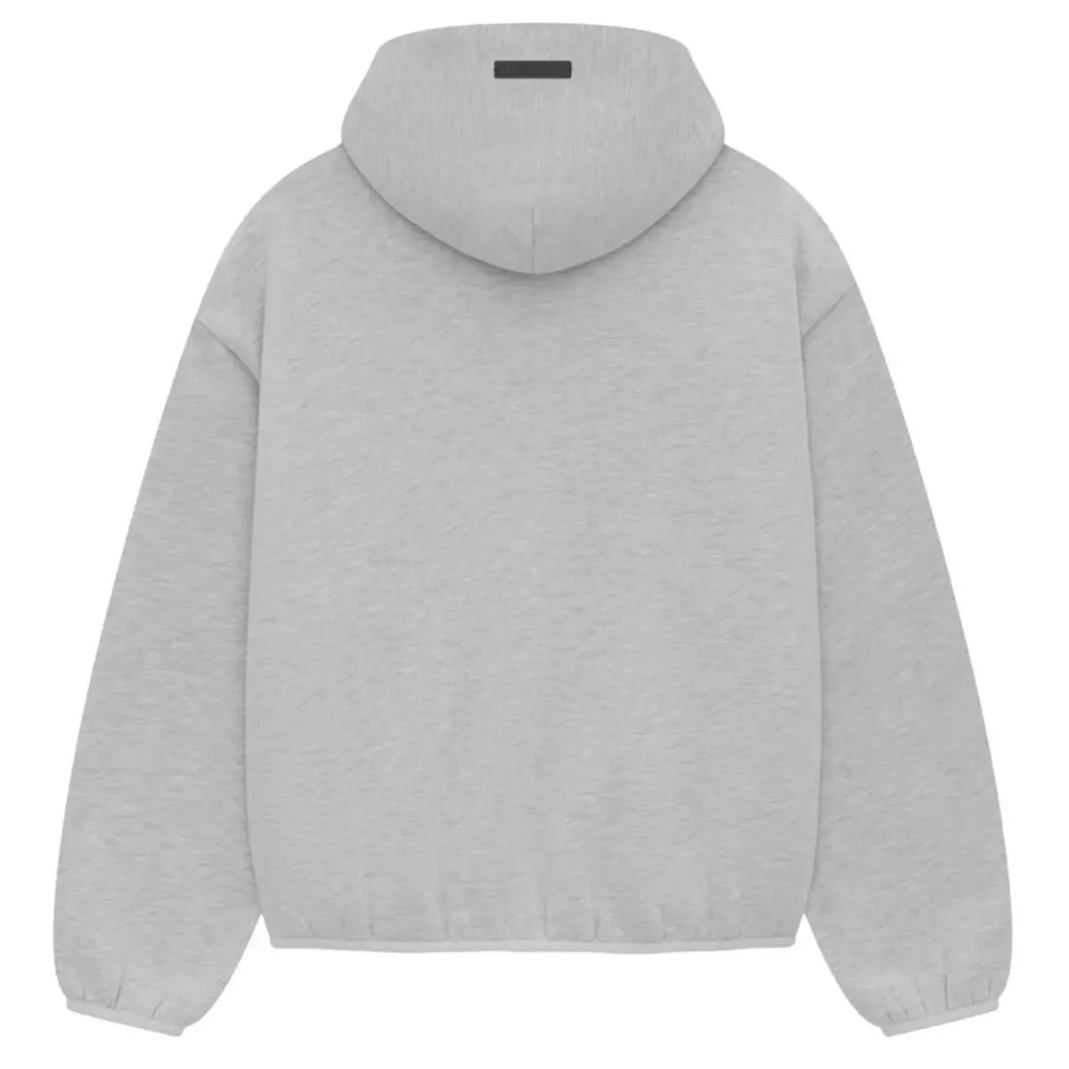 Fear of God Essentials NBA Light Heather Hoodie, jasna melanżowa szara bluza z kapturem, tył.