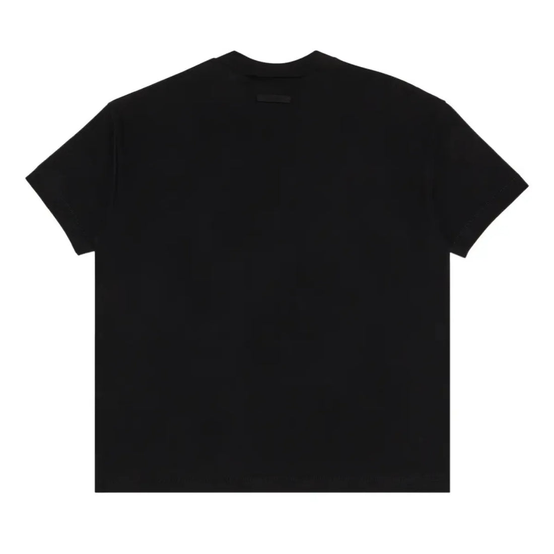 Czarny T-shirt Fear of God Essentials NBA z białym logo NBA i napisem ESSENTIALS.
