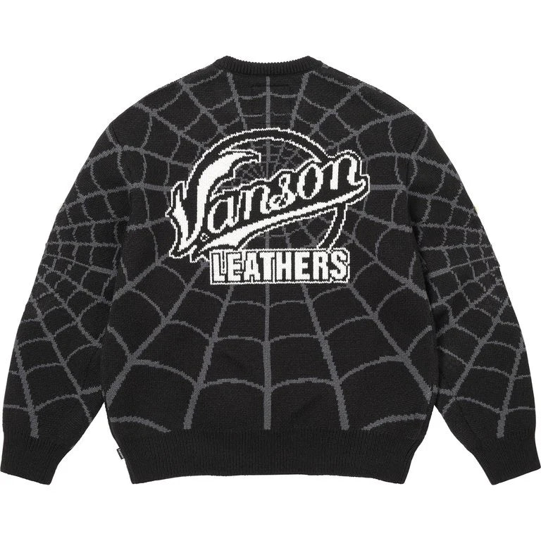 Supreme®/Vanson Leathers® Spider-Man Sweater Black