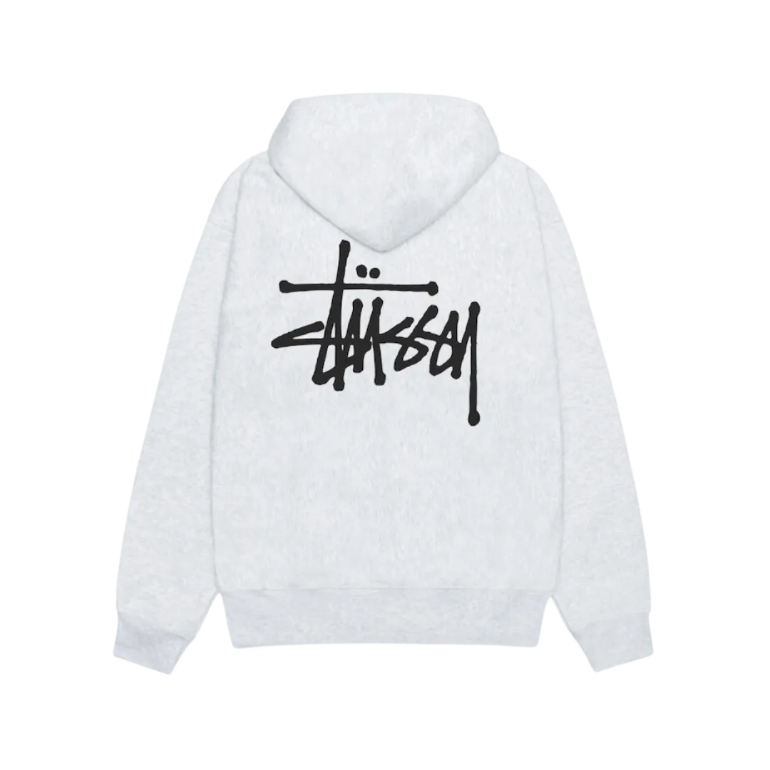 BASIC STÜSSY HOODIE ASH HEATHER