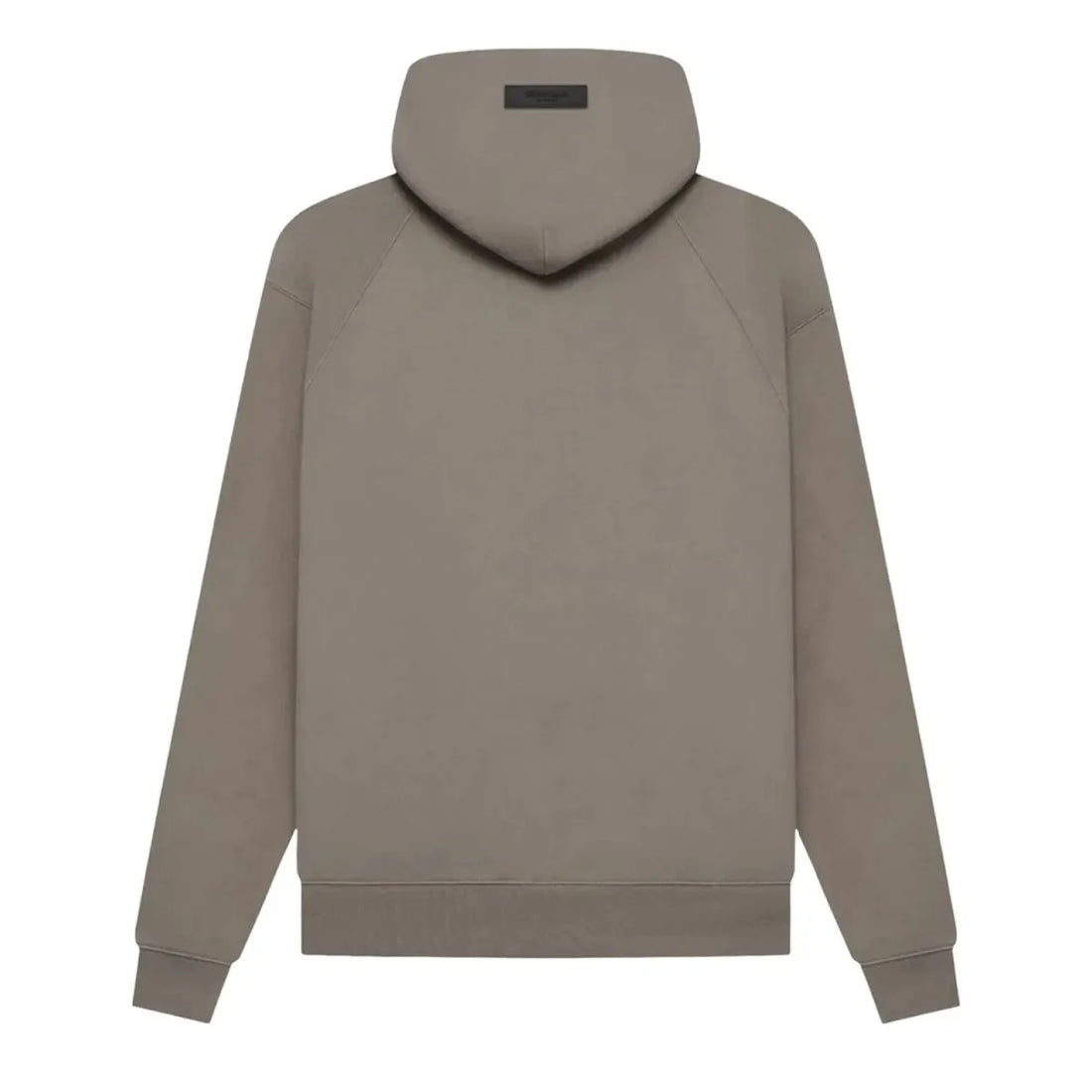 Fear of God Essentials Hoodie Desert Taupe, beżowo-szara bluza z kapturem i logo Essentials.