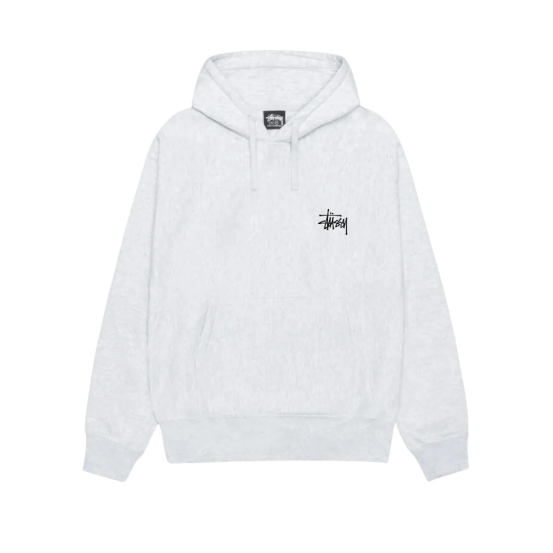 BASIC STÜSSY HOODIE ASH HEATHER