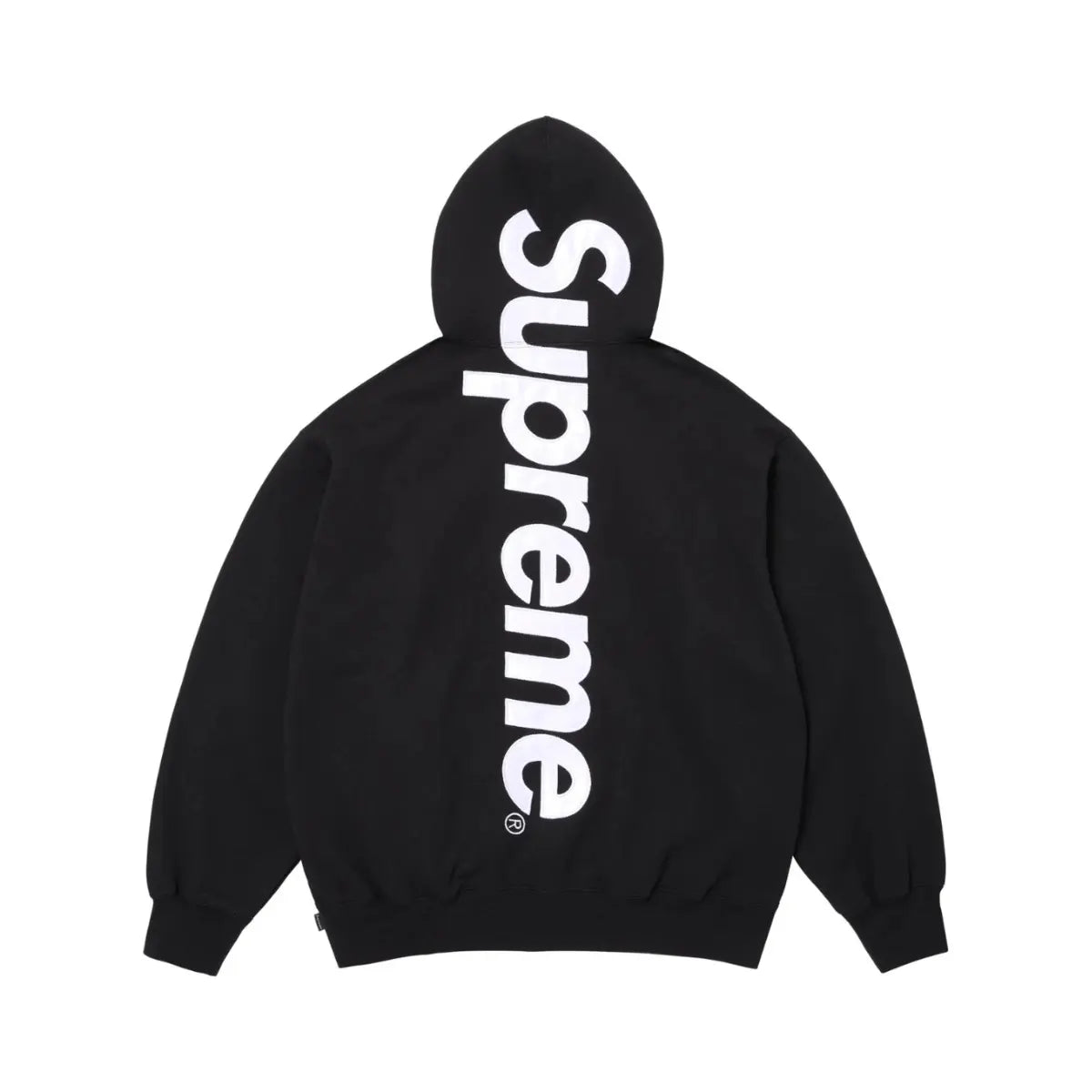 Supreme Satin Applique Hooded Sweatshirt Black