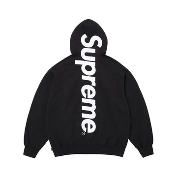 Supreme Satin Applique Hooded Sweatshirt Black