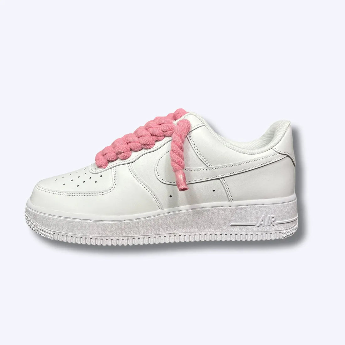 Nike Air Force 1 Low White Rope Laces Pastel Pink