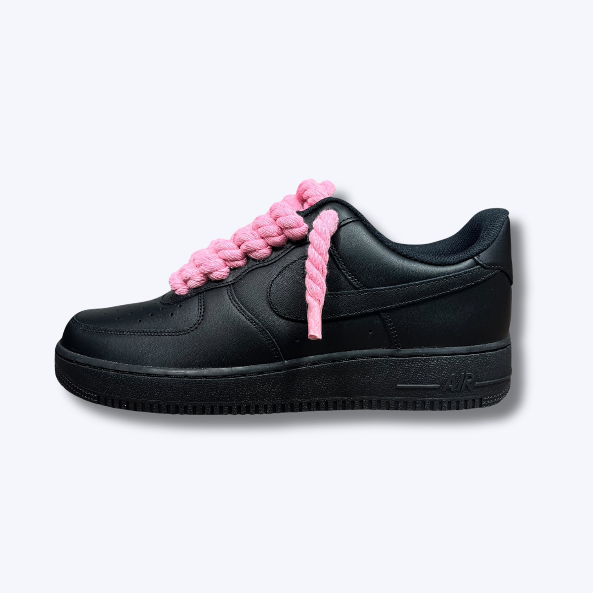 Nike Air Force 1 Low Black Rope Pink Laces
