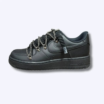 Nike Air Force 1 Low Black Rope „Shiny Laces Black"