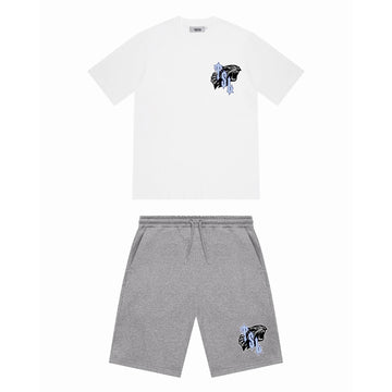 Trapstar TSL Shooters Print Shorts Set White Grey