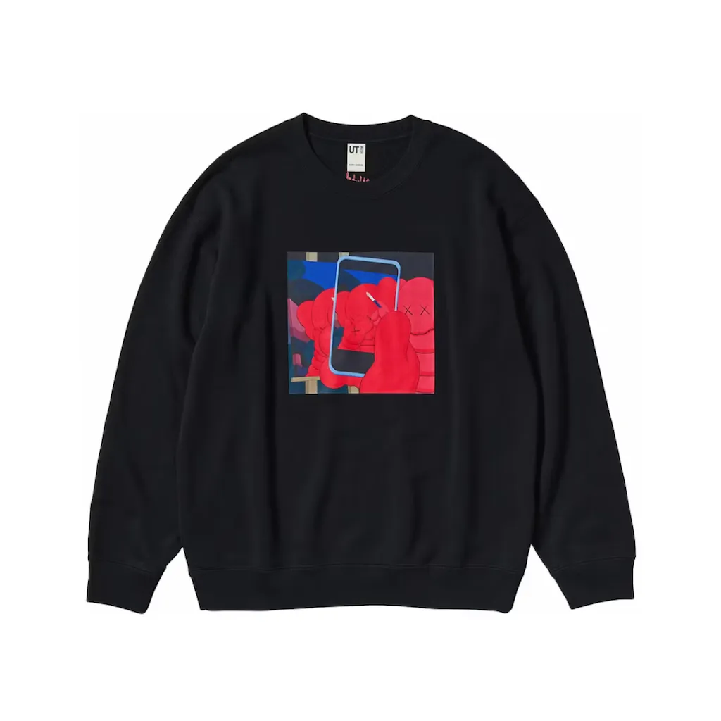 KAWS x Uniqlo Warhol Graphic 476119 Sweatshirt Black t shirt streetwear