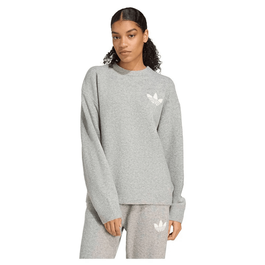 adidas Knitted Sweter "Medium Grey Heather"