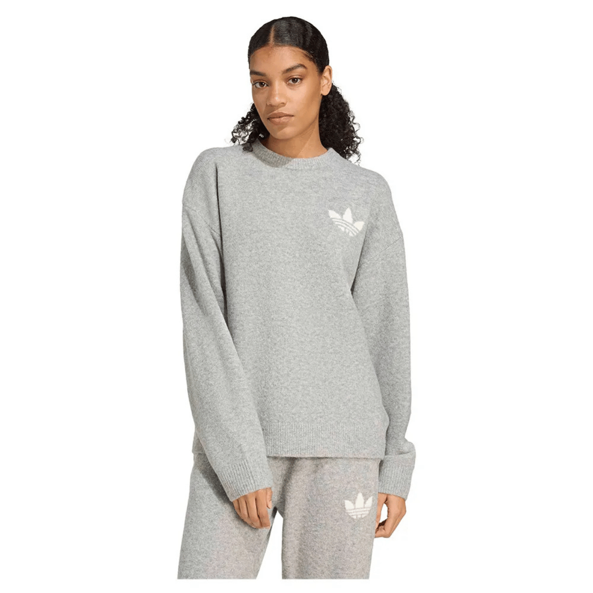 adidas Knitted Sweter "Medium Grey Heather"