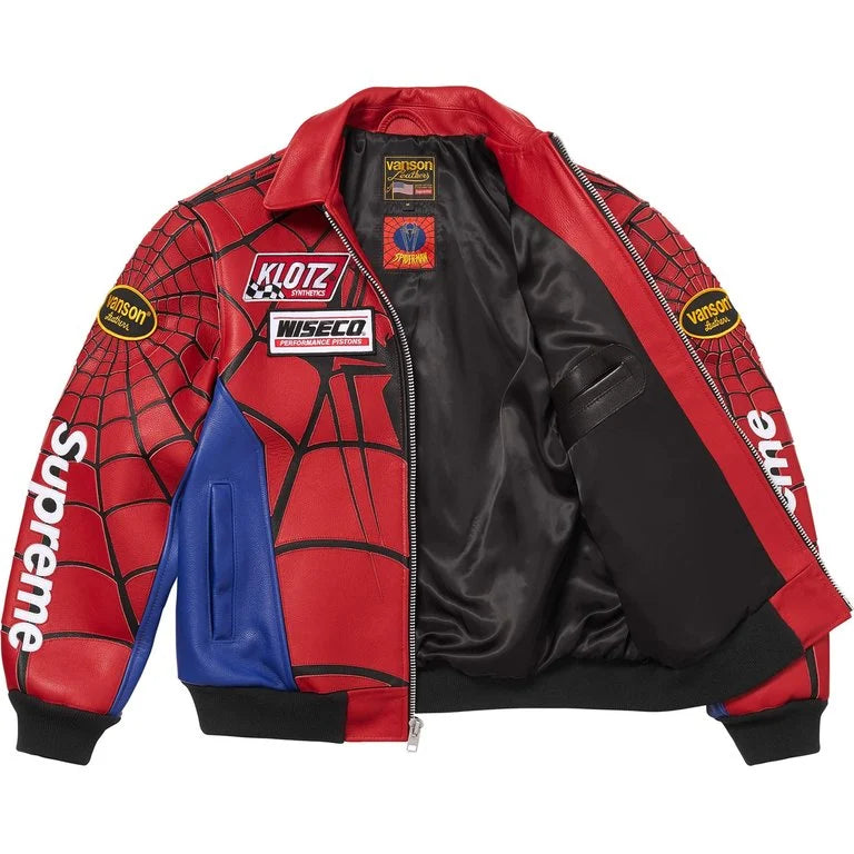 Supreme®/Vanson Leathers® Spider-Man Jacket Red