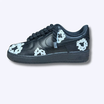 Air Force 1 Low Black „Denim Tears Custom" Rope Laces Black