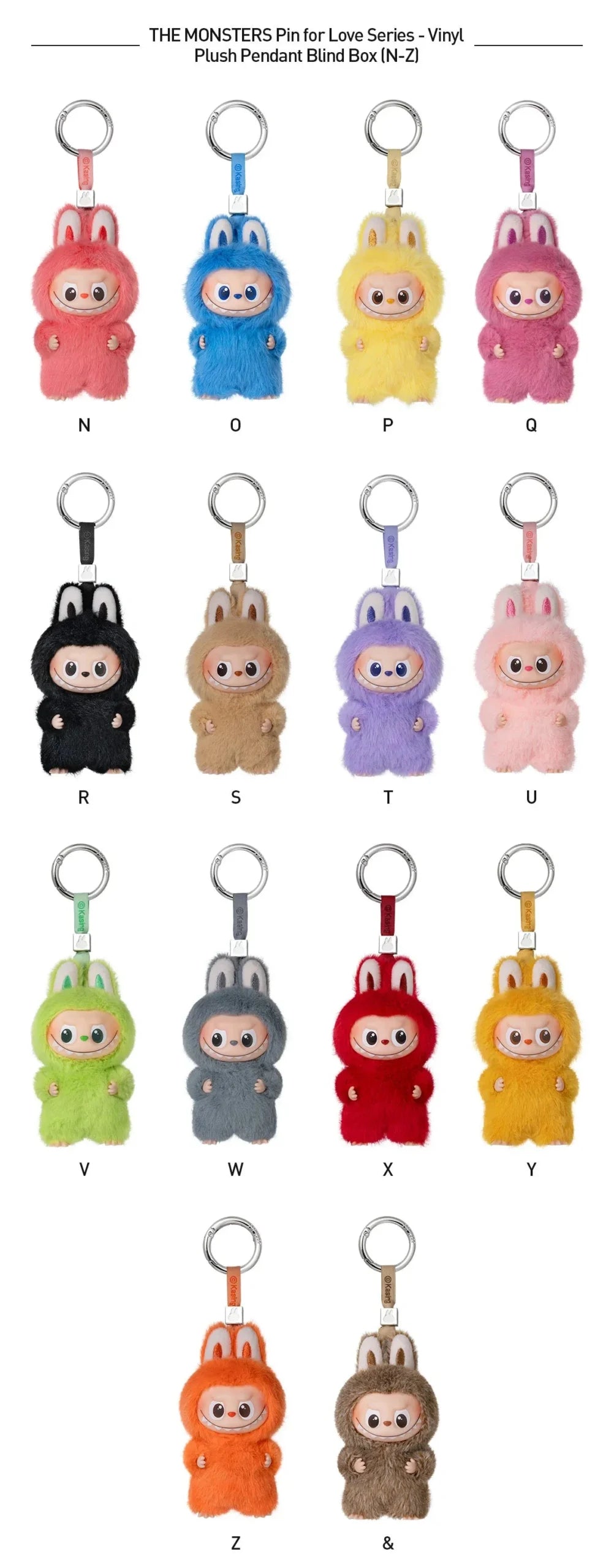 Pop Mart Labubu The Monster Pin for Love (N-Z) Blind Box