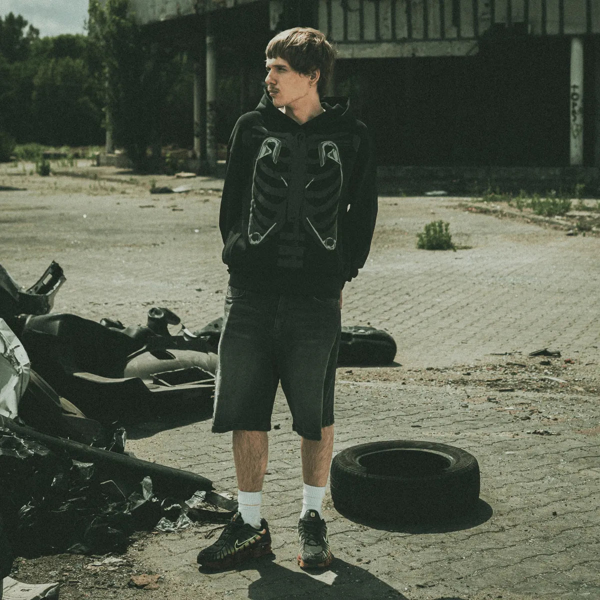 SKELETON HOODIE BLACK
