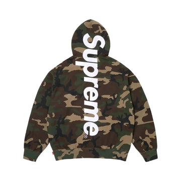 Supreme Satin Applique Hooded Sweatshirt Woodland Camo