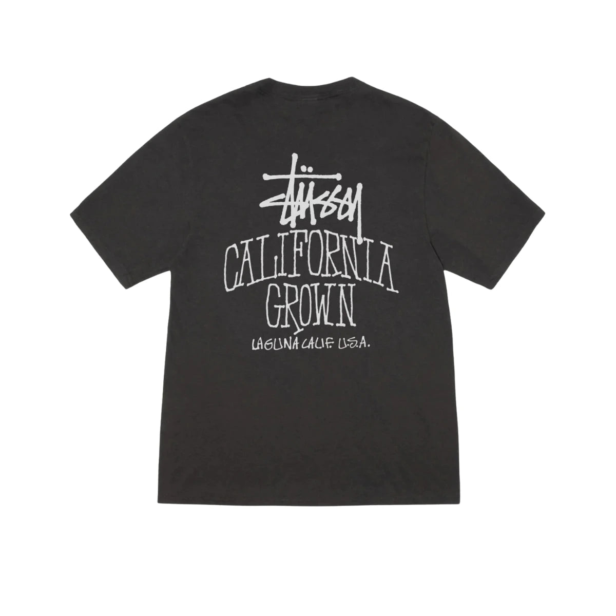 STÜSSY Respect The Pool Pigment Dyed T-Shirt Black t shirt streetwear