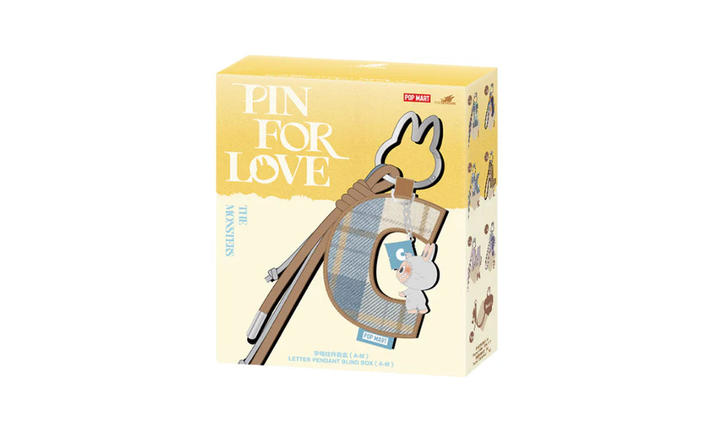 POP MART LABUBU Pin for Love Series- Letter Pendant Blind Box (A-M)