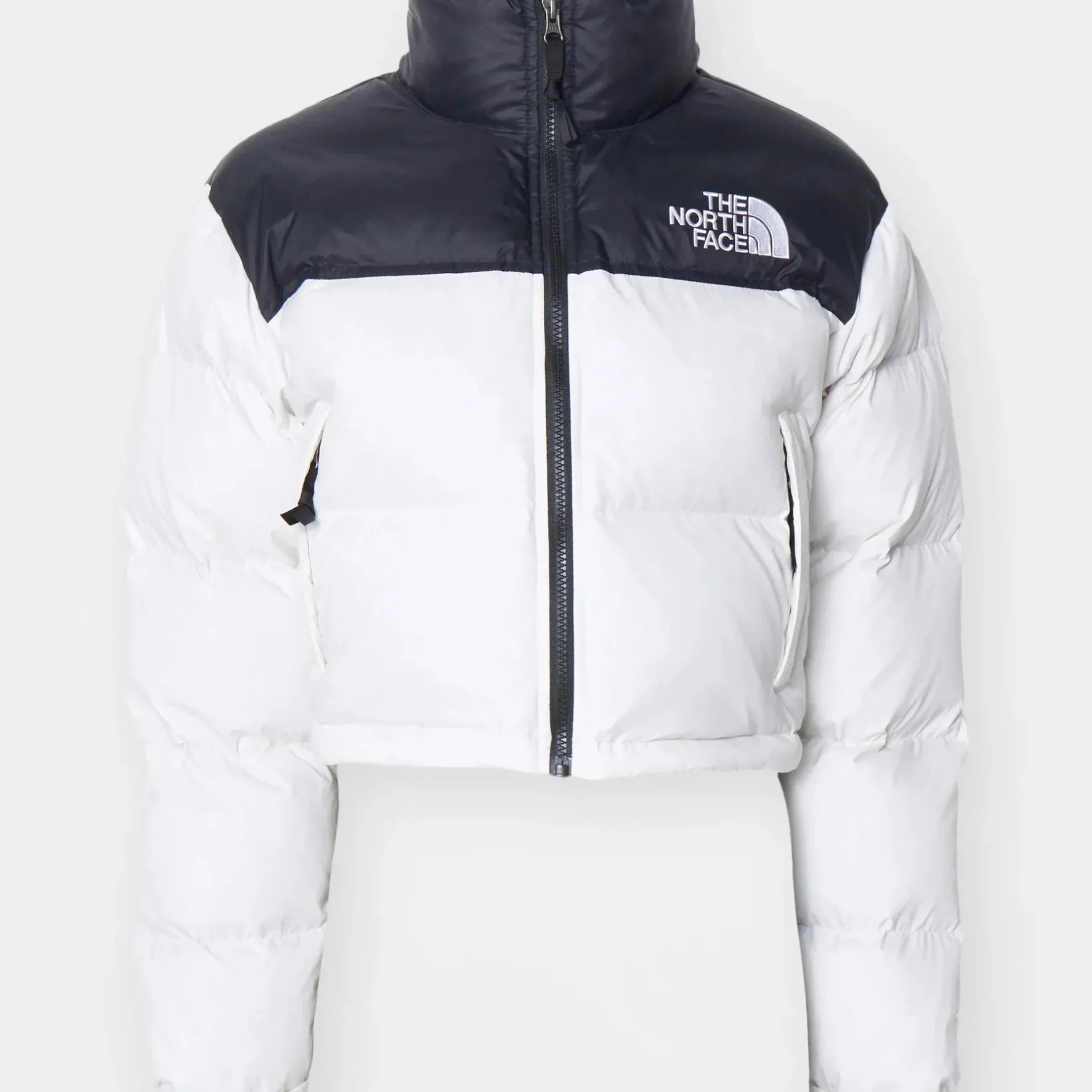 Kurtka Damska The North Face Nuptse 700 Short Biała kurtka streetwear