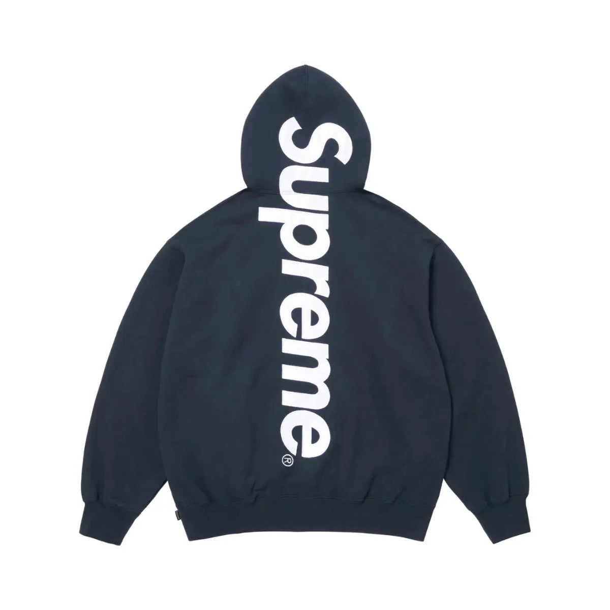 Supreme Satin Applique Hooded Sweatshirt Navy