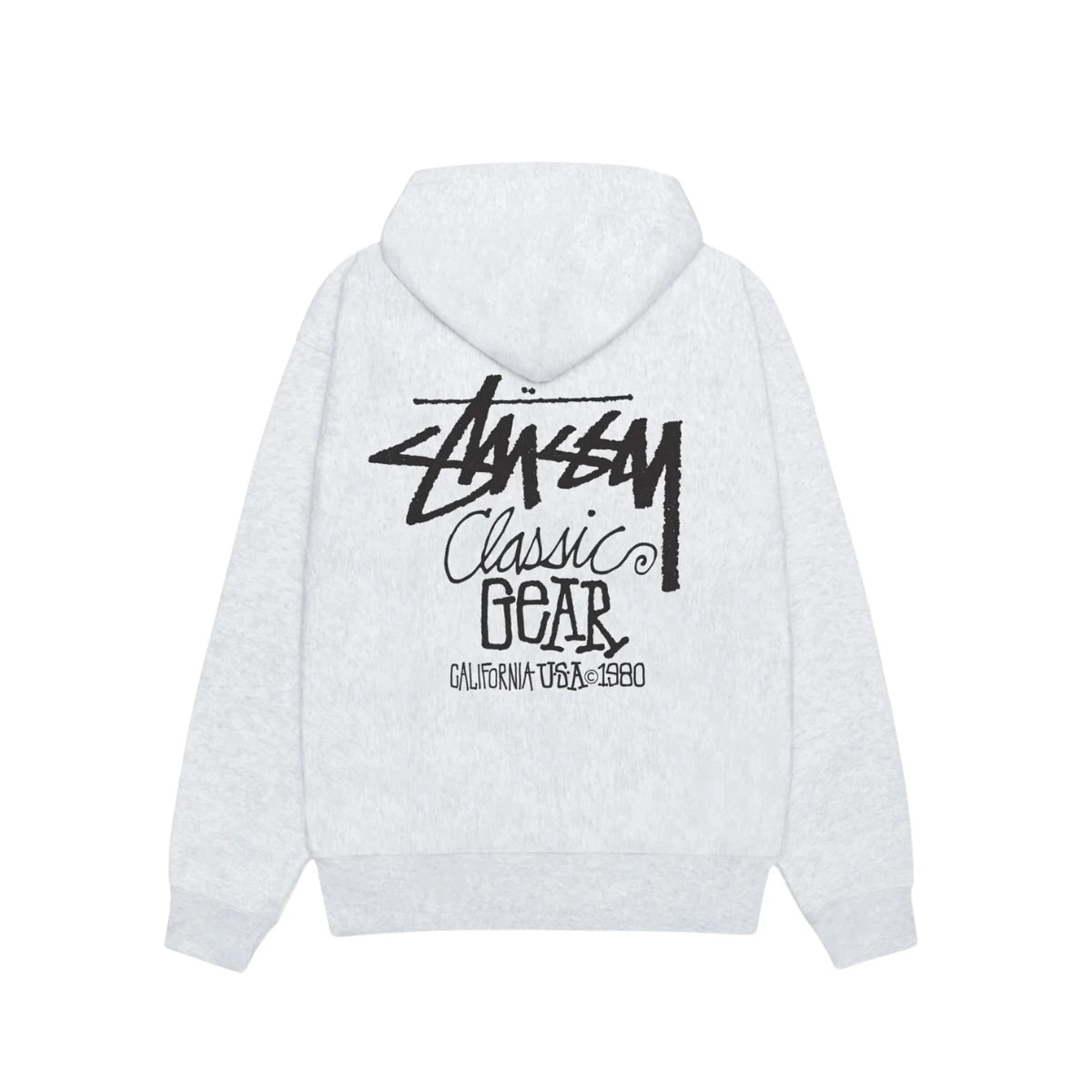 STÜSSY Classic Gear Hooded Sweatshirt Ash Heather bluza streetwear