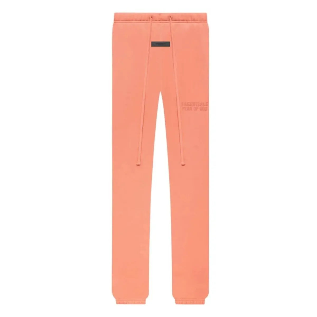 Fear of God Essentials Coral Sweatpant, premium streetwear z logo Essentials na udzie i sznurkami.