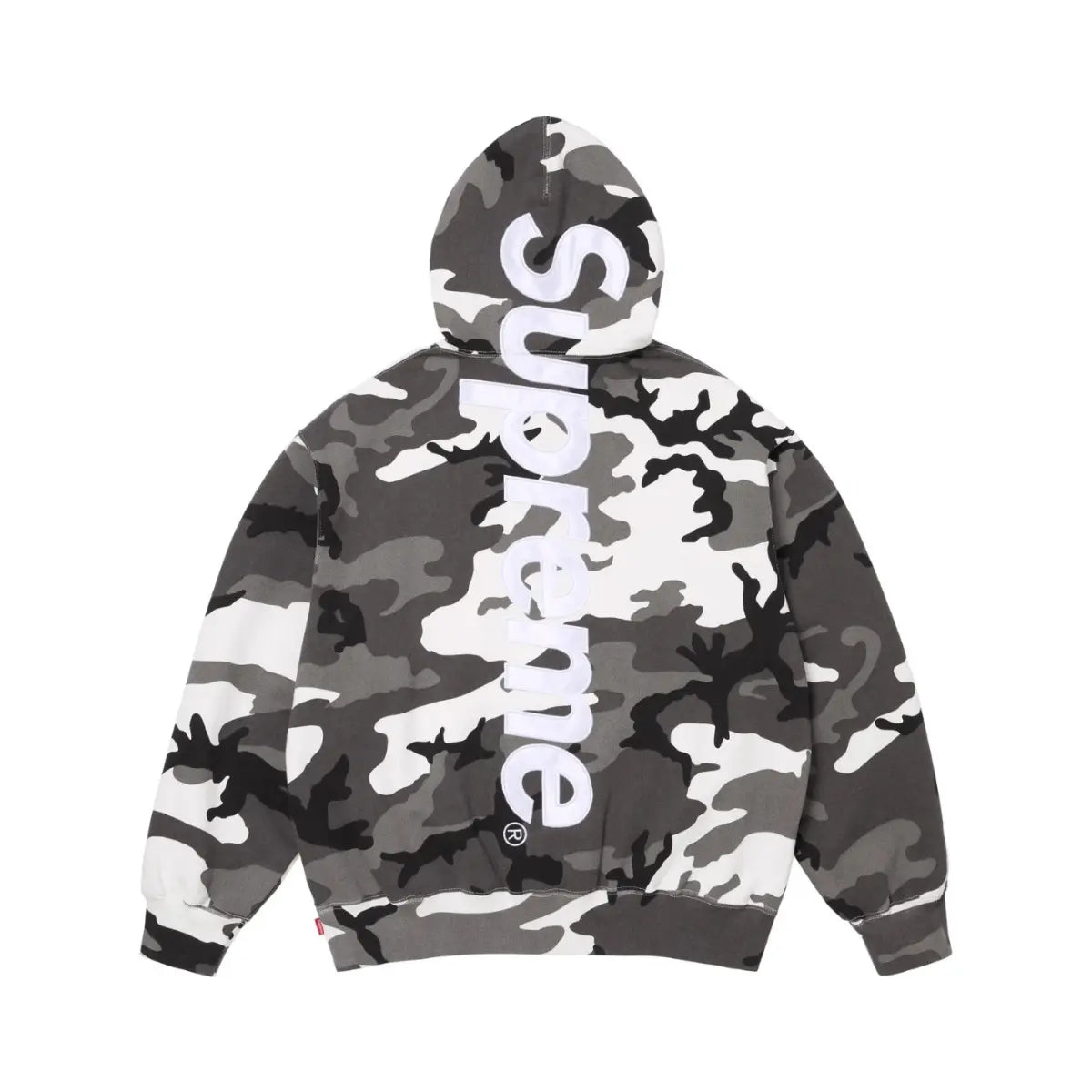 Supreme Satin Applique Hooded Sweatshirt Snow Camo