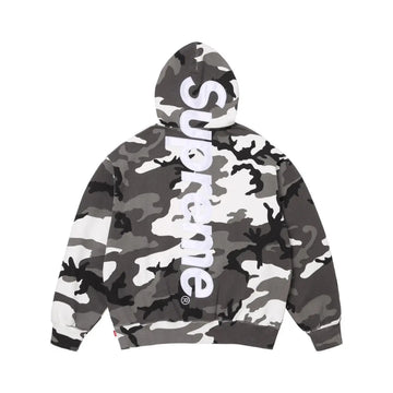 Supreme Satin Applique Hooded Sweatshirt Snow Camo