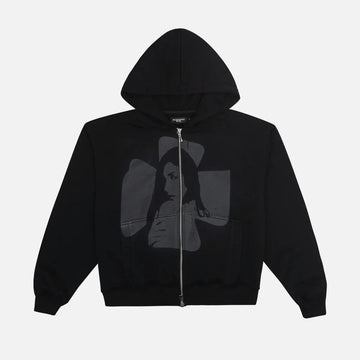 CROSS ZIP HOODIE GREY