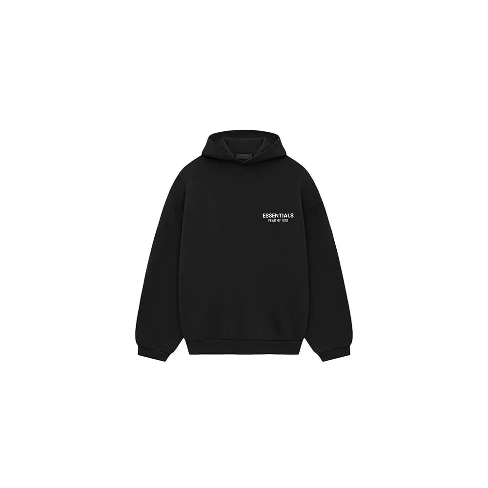 BLUZA FEAR OF GOD ESSENTIALS FLEECE HOODIE BLACK (FW24) bluza streetwear