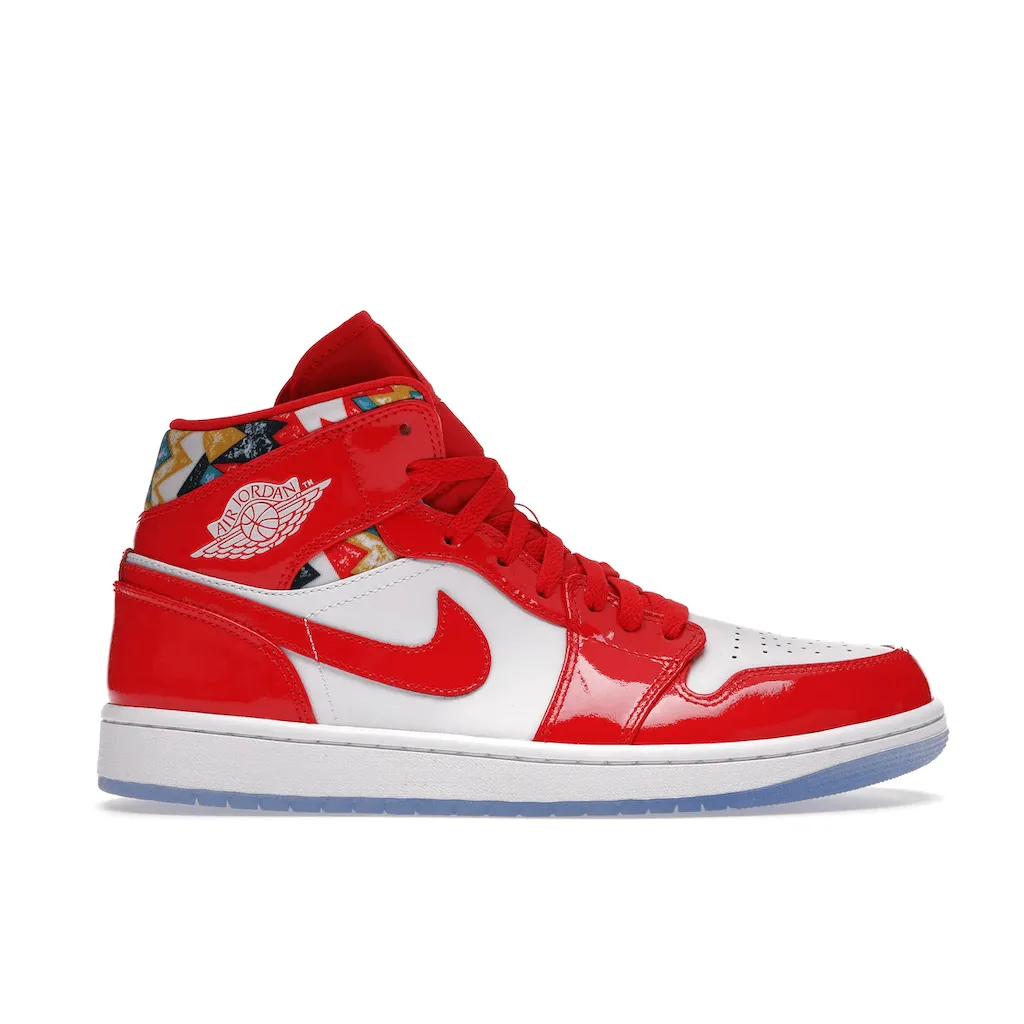 Jordan 1 Mid Barcelona Sweater Red Patent (GS)