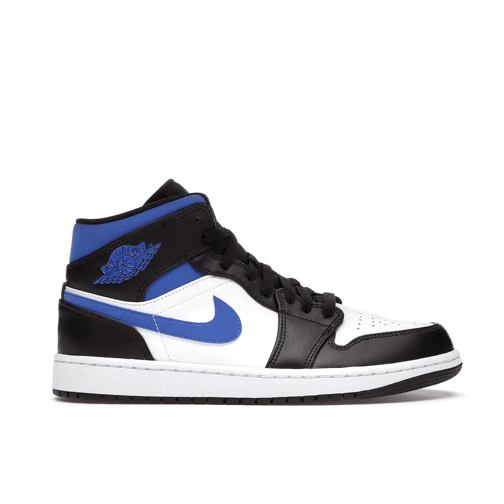 Jordan 1 Mid White Black Racer Blue