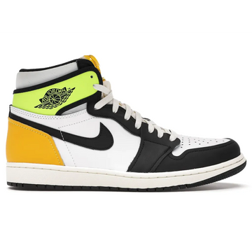 Jordan 1 Retro High White Black Volt University Gold