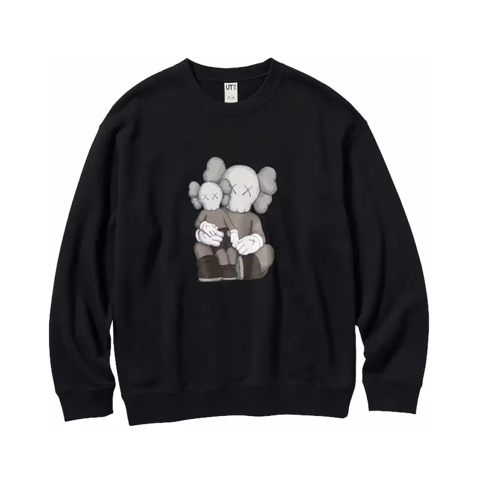 KAWS x Uniqlo Longsleeve Sweatshirt Black bluza streetwear