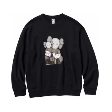 KAWS x Uniqlo Longsleeve Sweatshirt Black bluza streetwear