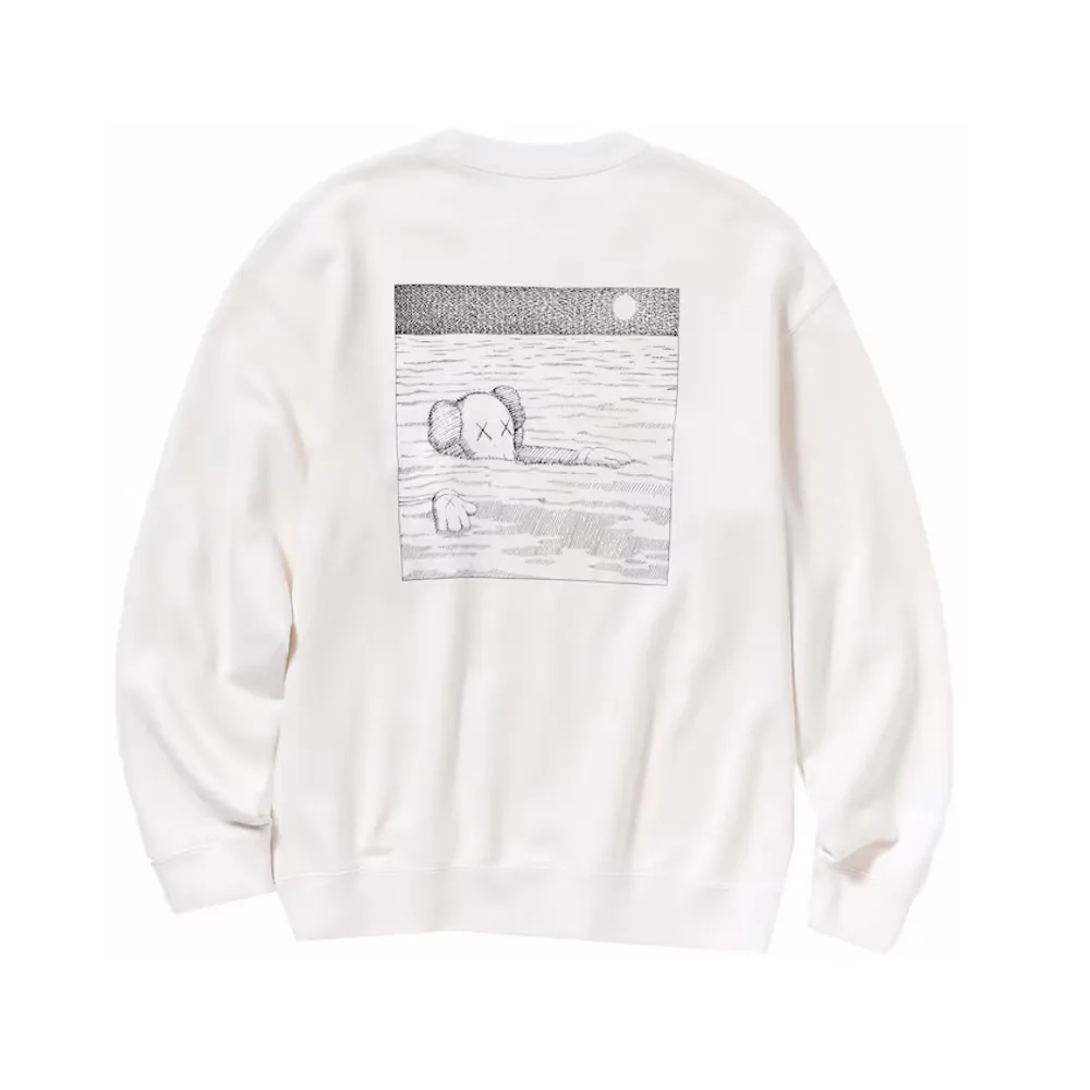KAWS x Uniqlo Longsleeve Sweatshirt Off White t shirt streetwear