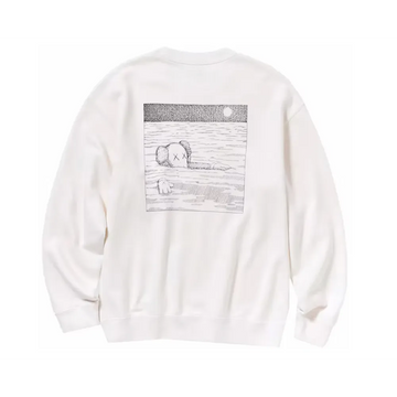 KAWS x Uniqlo Longsleeve Sweatshirt Off White t shirt streetwear