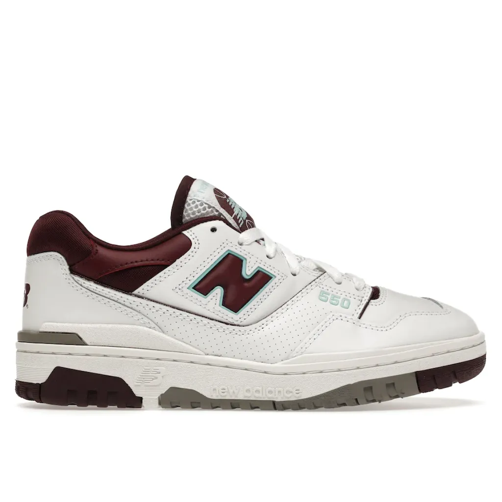 New Balance 550 Burgundy Cyan