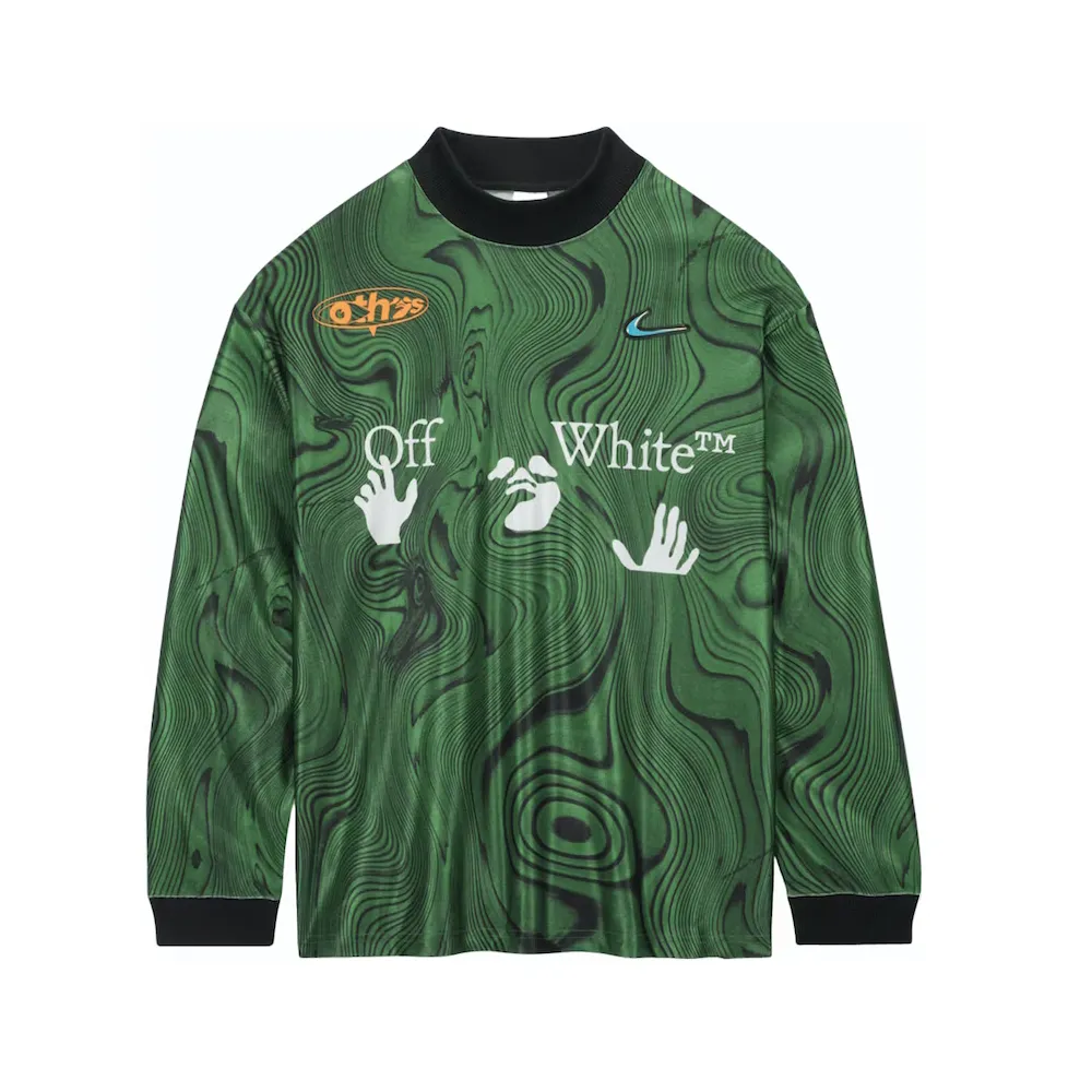Nike x Off-White Allover Print Jersey Kelly Green kurtka streetwear