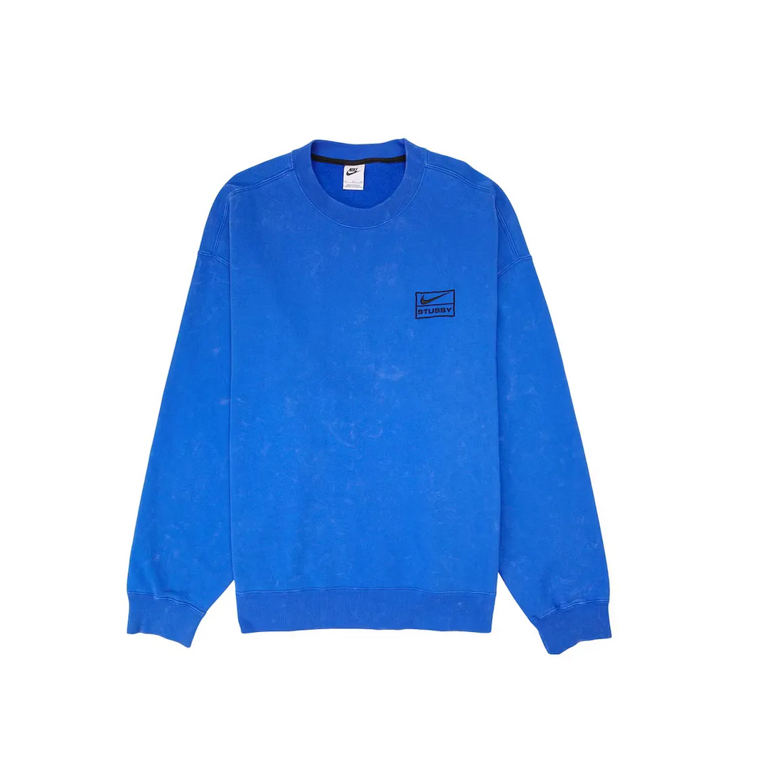 Nike x Stussy Acid Wash Crew Fleece Blue bluza streetwear