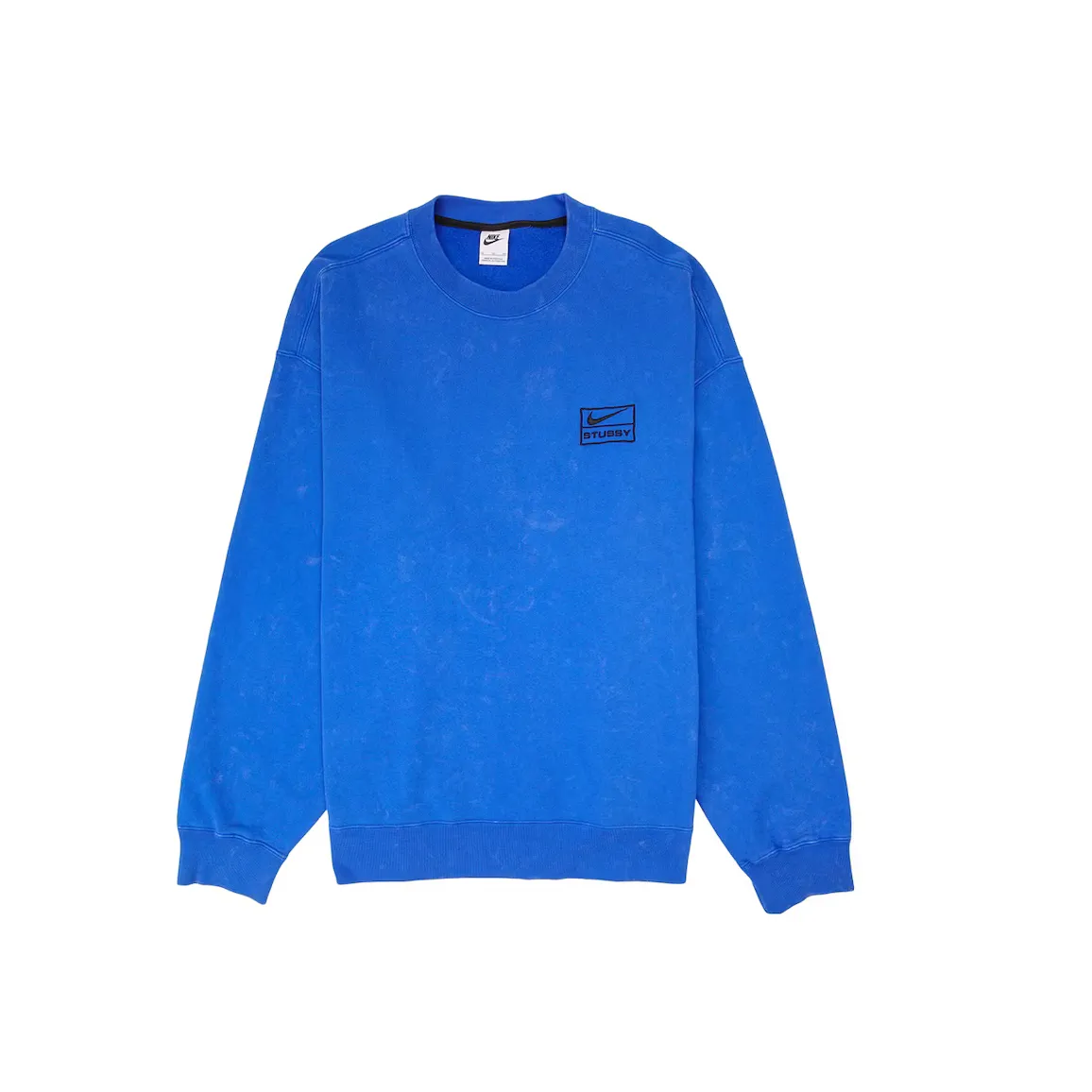 Nike x Stussy Acid Wash Crew Fleece Blue bluza streetwear